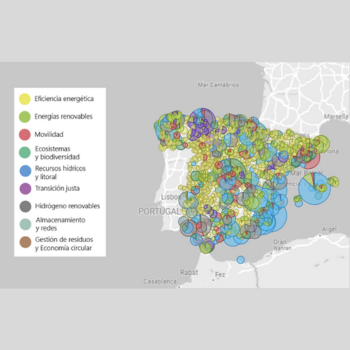 Los proyectos financiados con fondos del PRTR pueden visualizarse en un mapa del Miteco