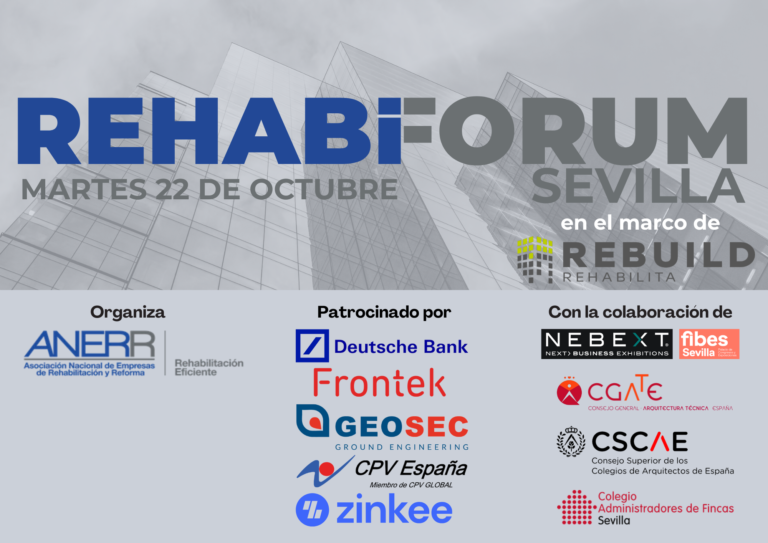 ANERR lleva su REHABIFORUM a REBUILD REHABILITA en Sevilla