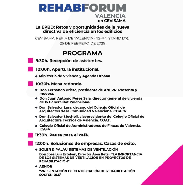 ANERR llegará a Cevisama con su Rehabiforum el día 25 de febrero