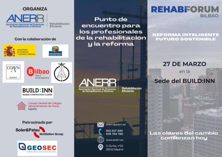 ANERR viajará a Bilbao para celebrar su próximo Rehabiforum el 27 de marzo